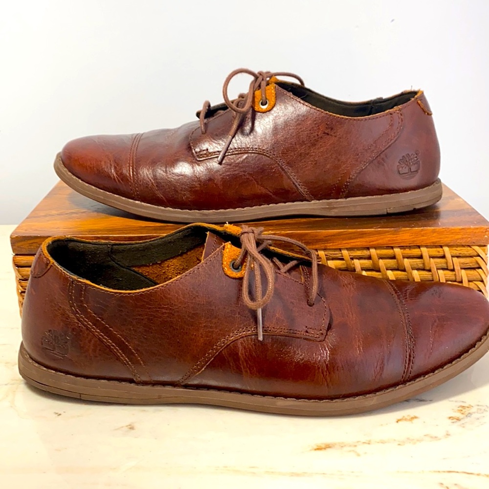 Timberland Ortholite Brown Leather Lace Up Loafer